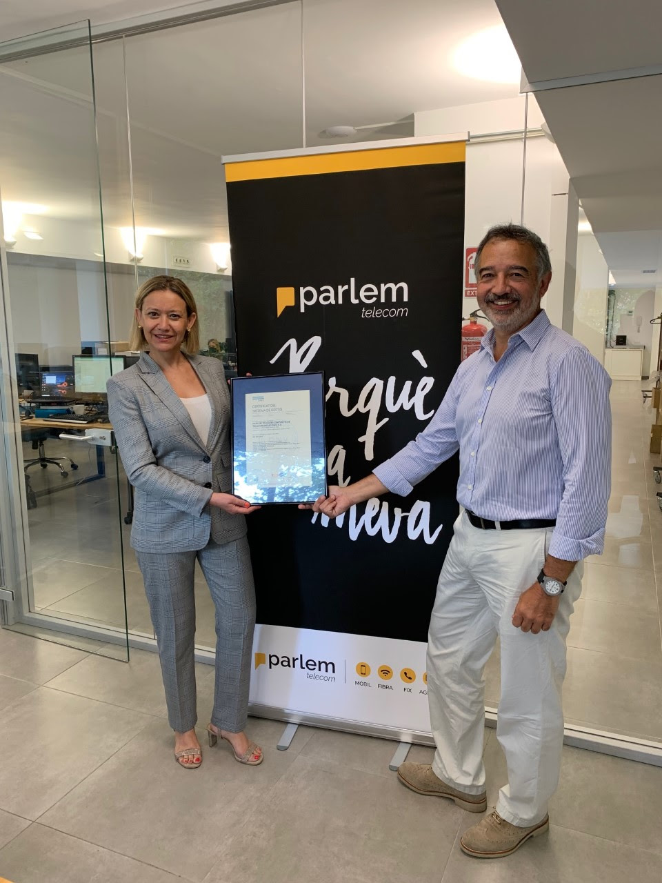 Parlem Telecom rep la certificació de qualitat Iso 9001