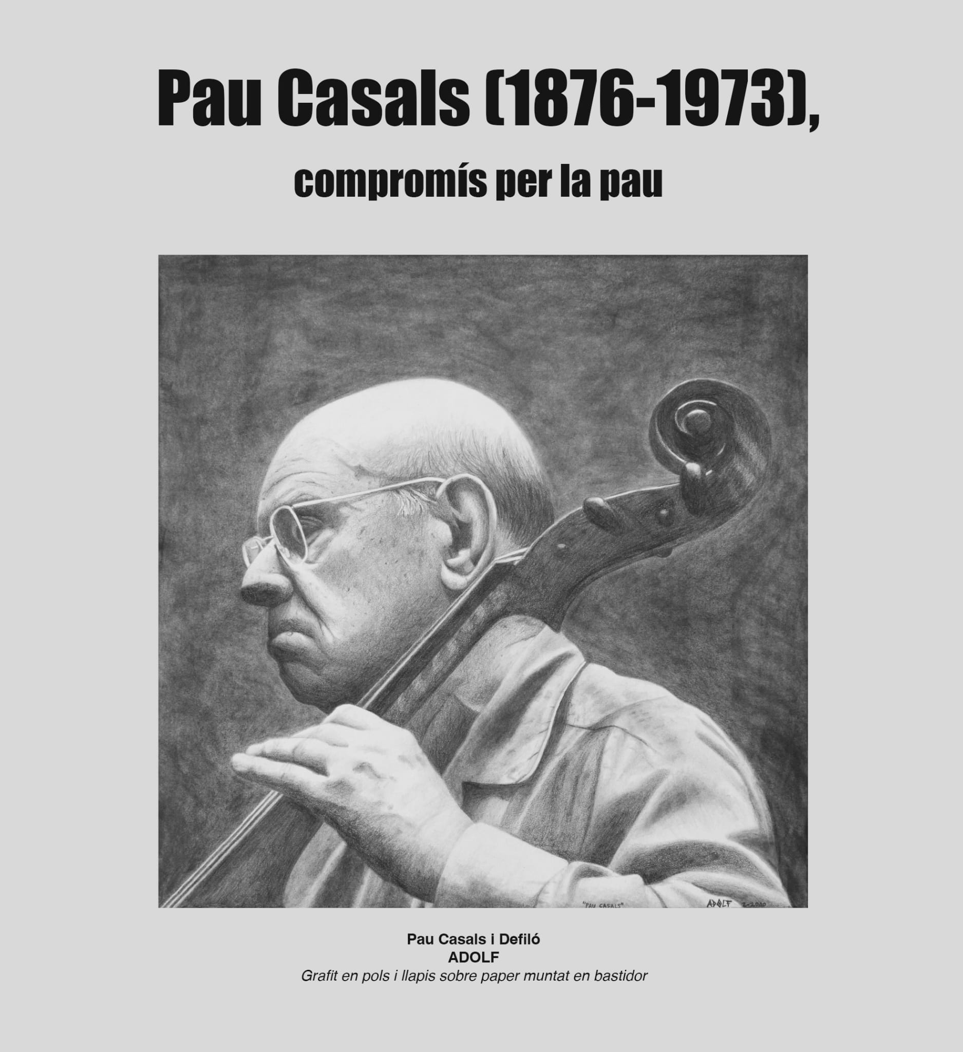 Pau CasalsADOLF Exposició sobre "El Pessebre", de Pau Casals, amb motiu del concert de Sant Jordi de l'Orquestra Simfònica Sant Cugat