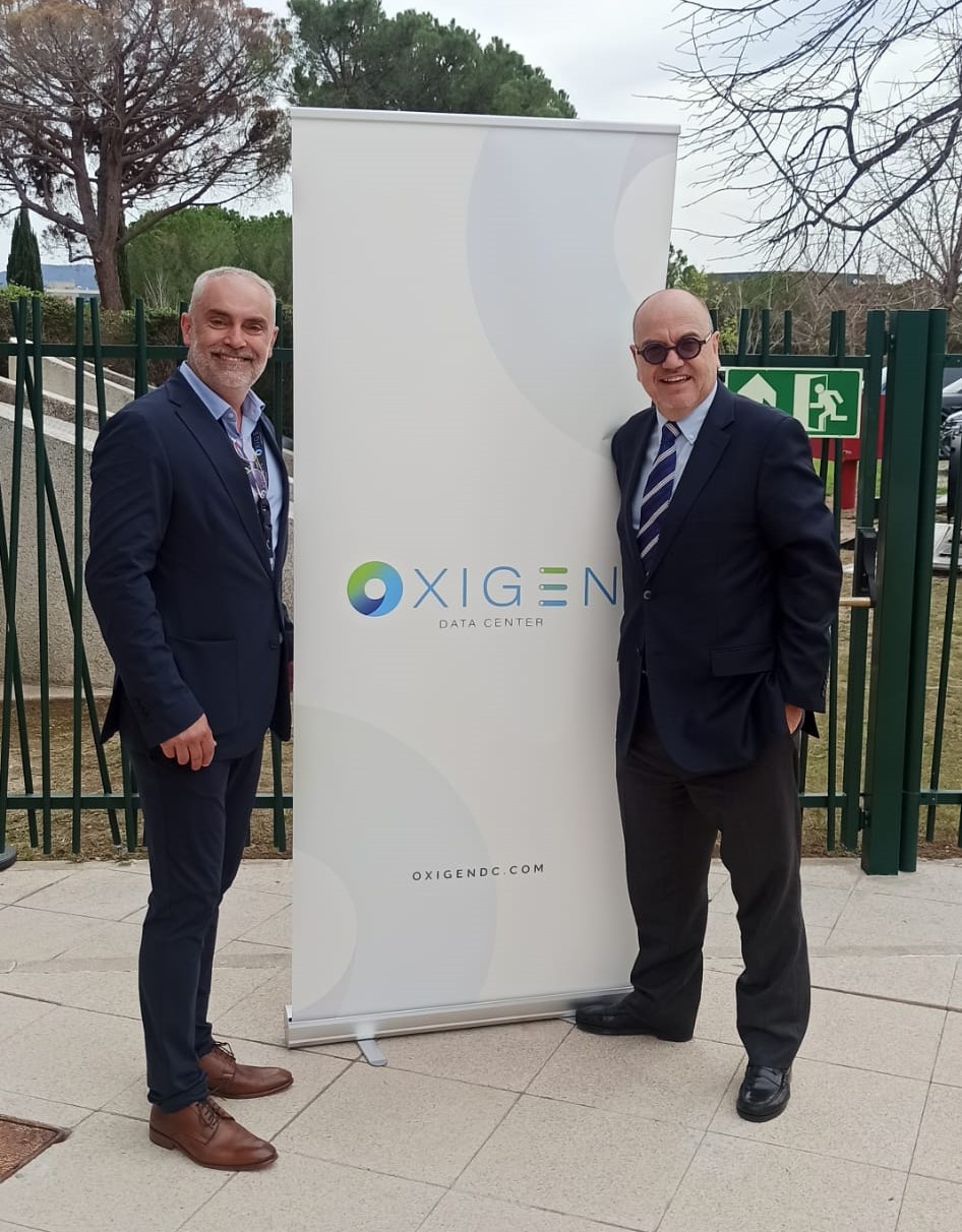 El president de Sant Cugat Empresarial, Eduard Torres, assisteix a la inauguració del centre de dades de l’empresa associada Oxigen Data Center