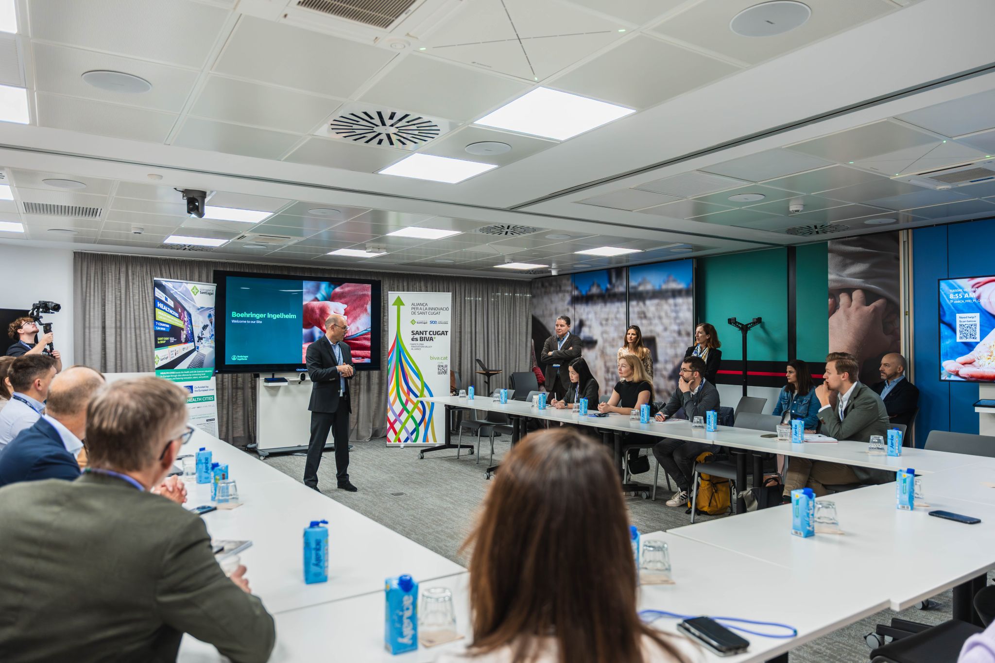vista biva boehringer Visita dels socis europeus del projecte Health Cities a Boehringer Ingelheim