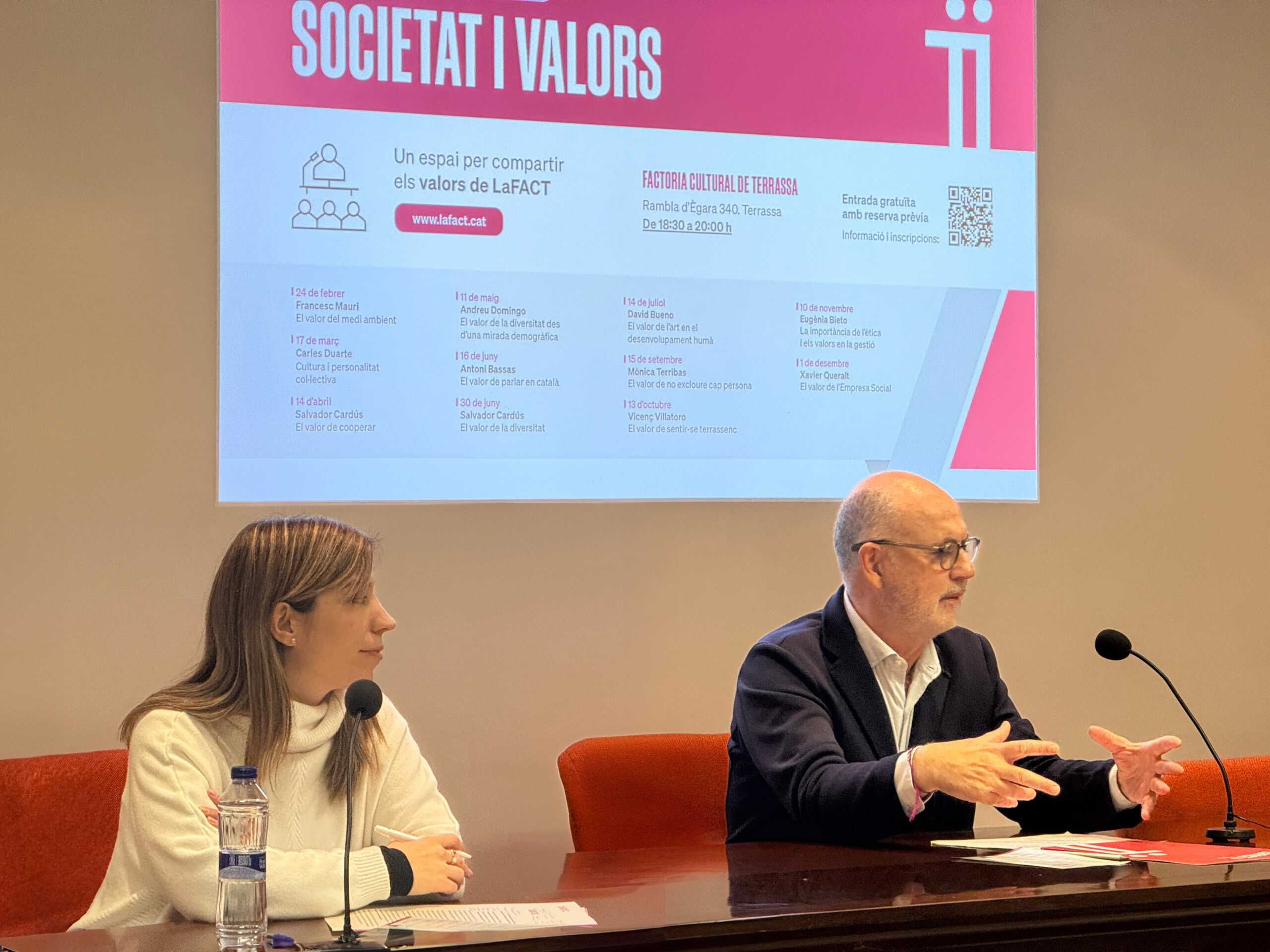 LaFACT, entitat associada a Sant Cugat Empresarial, inicia el cicle de conferències Societat i Valors