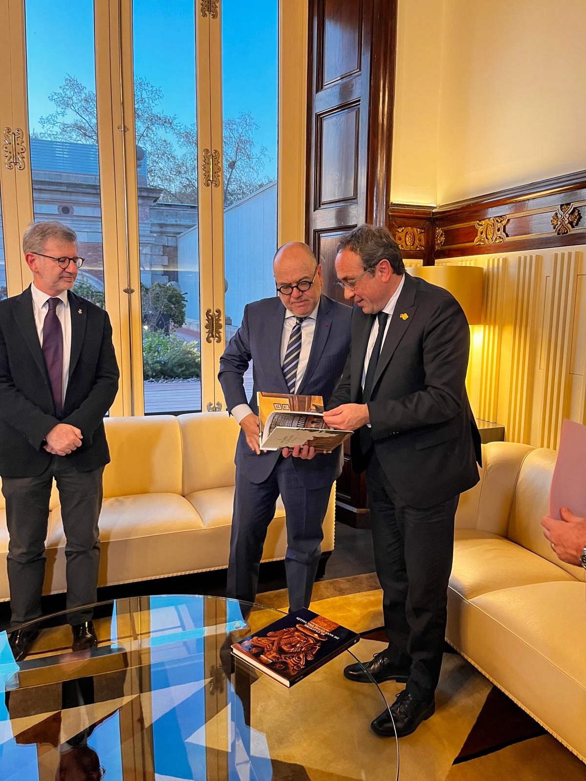 El president del Parlament de Catalunya, Josep Rull, rep en audiència una representació de Sant Cugat Empresarial