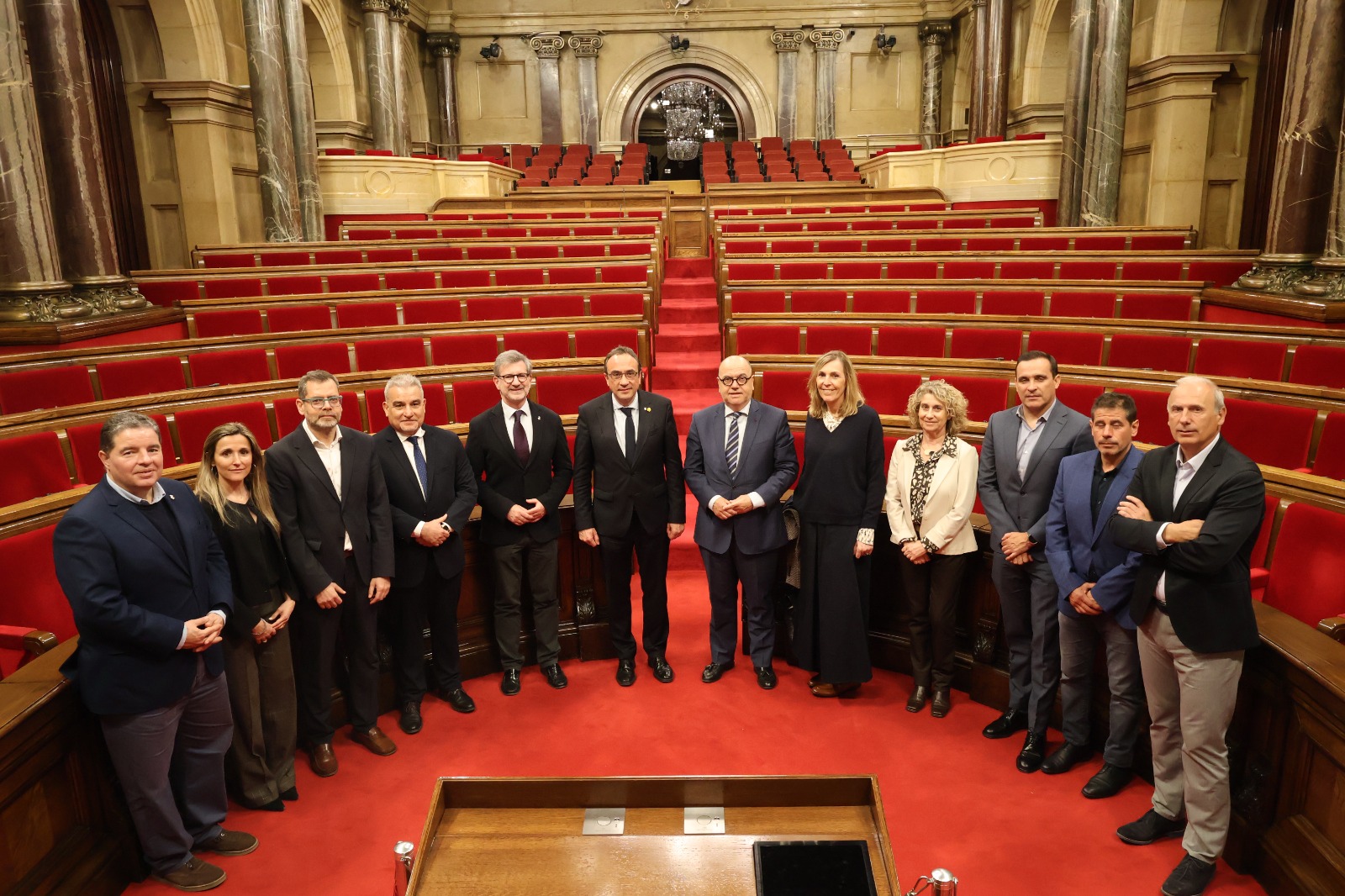 El president del Parlament de Catalunya, Josep Rull, rep en audiència una representació de Sant Cugat Empresarial